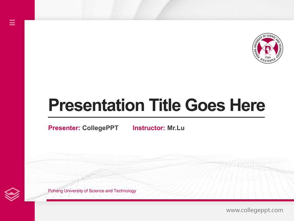 Pohang University of Science and Technology Thesis Proposal/Graduation Defense PPT Template4:3 ratio PPT effect preview image5