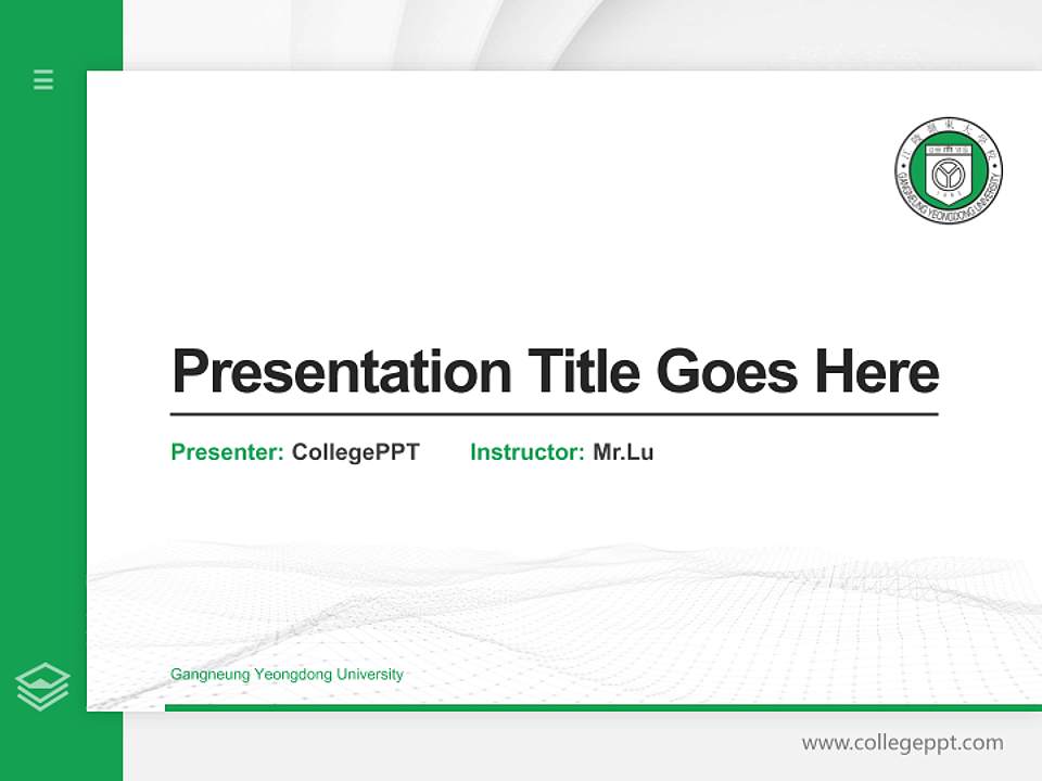 Gangneung Yeongdong University Thesis Proposal/Graduation Defense PPT Template4:3 ratio PPT effect preview image5
