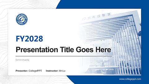 Gachon University Academic Presentation/Research Findings Report PPT Template