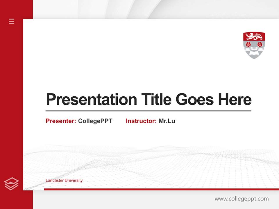 Lancaster University Thesis Proposal/Graduation Defense PPT Template4:3 ratio PPT effect preview image5