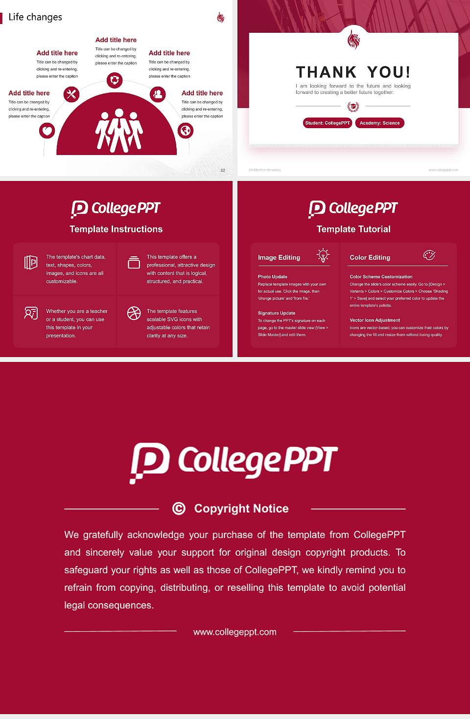 De Montfort University National Scholarship Defense PPT Template4:3 ratio PPT effect preview image4