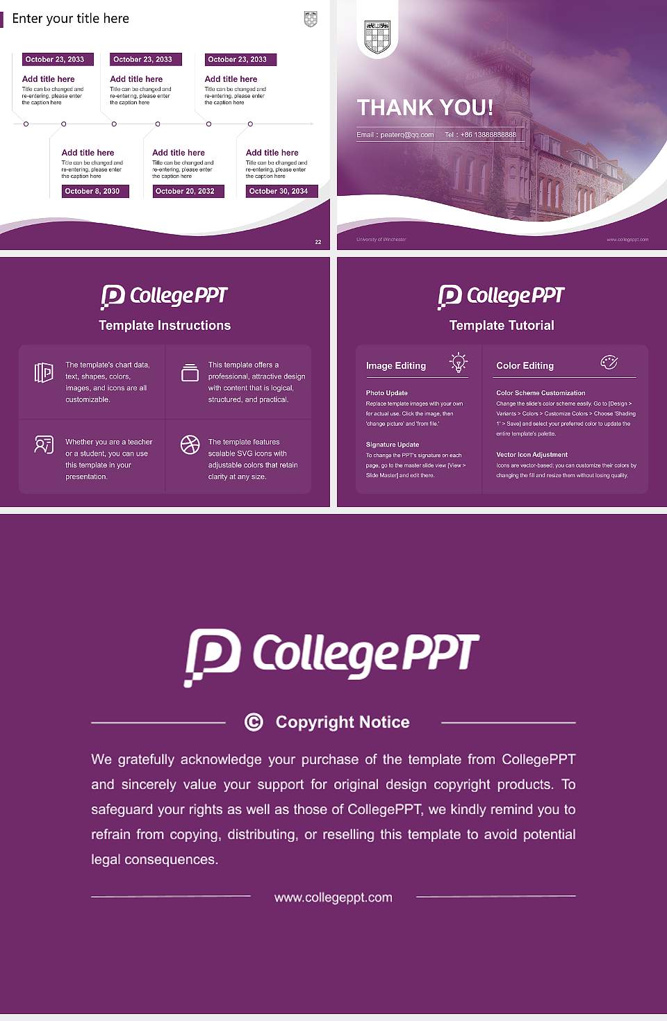 University of Winchester Lecture Sharing and Networking Event PPT Template4:3 ratio PPT effect preview image4