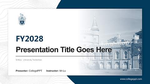 St Mary’s University, Twickenham Academic Presentation/Research Findings Report PPT Template