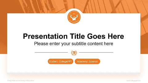 Chinju National University of Education National Scholarship Defense PPT Template
