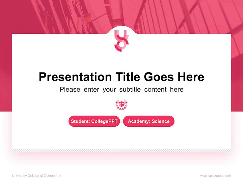 University College of Osteopathy National Scholarship Defense PPT Template4:3 ratio PPT effect preview image4