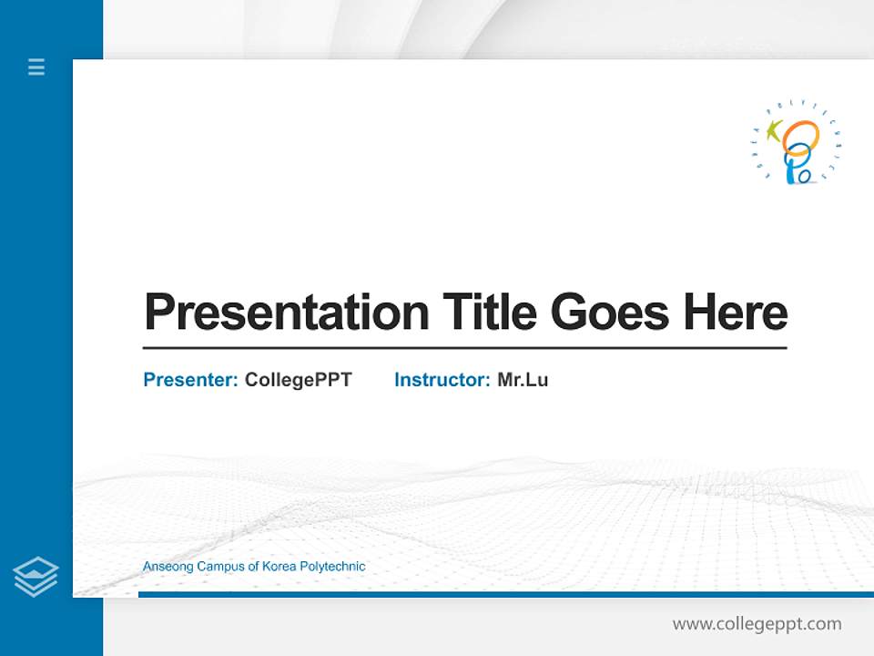 Anseong Campus of Korea Polytechnic Thesis Proposal/Graduation Defense PPT Template4:3 ratio PPT effect preview image5