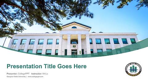Gangwon State University Course/Courseware Creation PPT Template