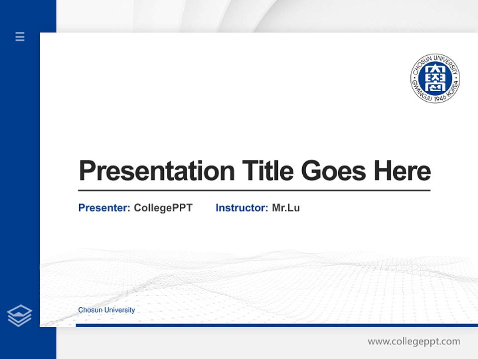 Chosun University Thesis Proposal/Graduation Defense PPT Template4:3 ratio PPT effect preview image5