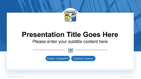 Kyongbuk Science College National Scholarship Defense PPT Template