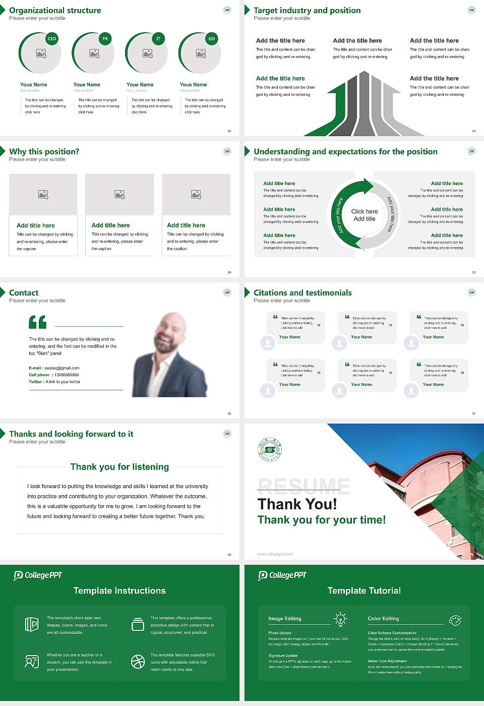 Christian College of Nursing Resume PPT Template16:9 ratio PPT effect preview image4