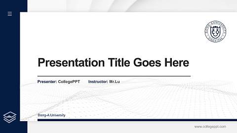Dong-A University Thesis Proposal/Graduation Defense PPT Template