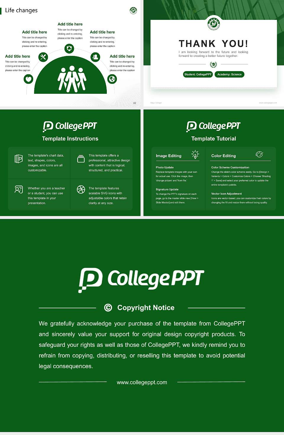 Naju College National Scholarship Defense PPT Template4:3 ratio PPT effect preview image4