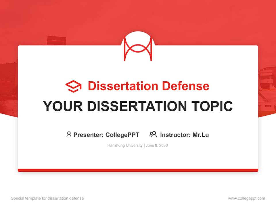 Hanzhung University Graduation Thesis Defense PPT Template4:3 ratio PPT effect preview image7
