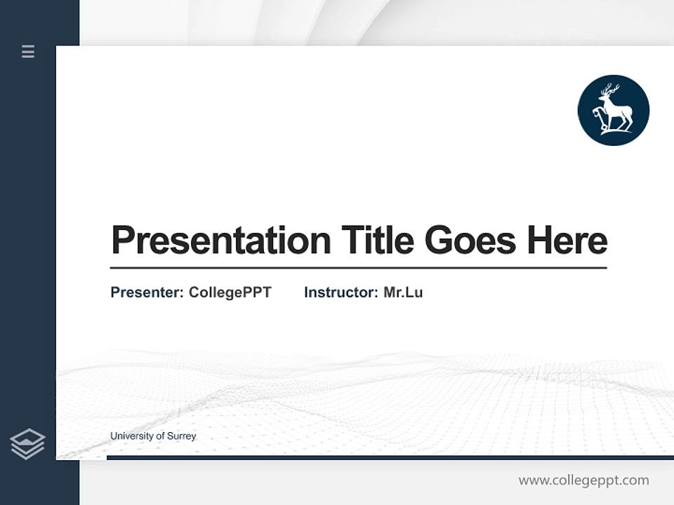 University of Surrey Thesis Proposal/Graduation Defense PPT Template4:3 ratio PPT effect preview image5