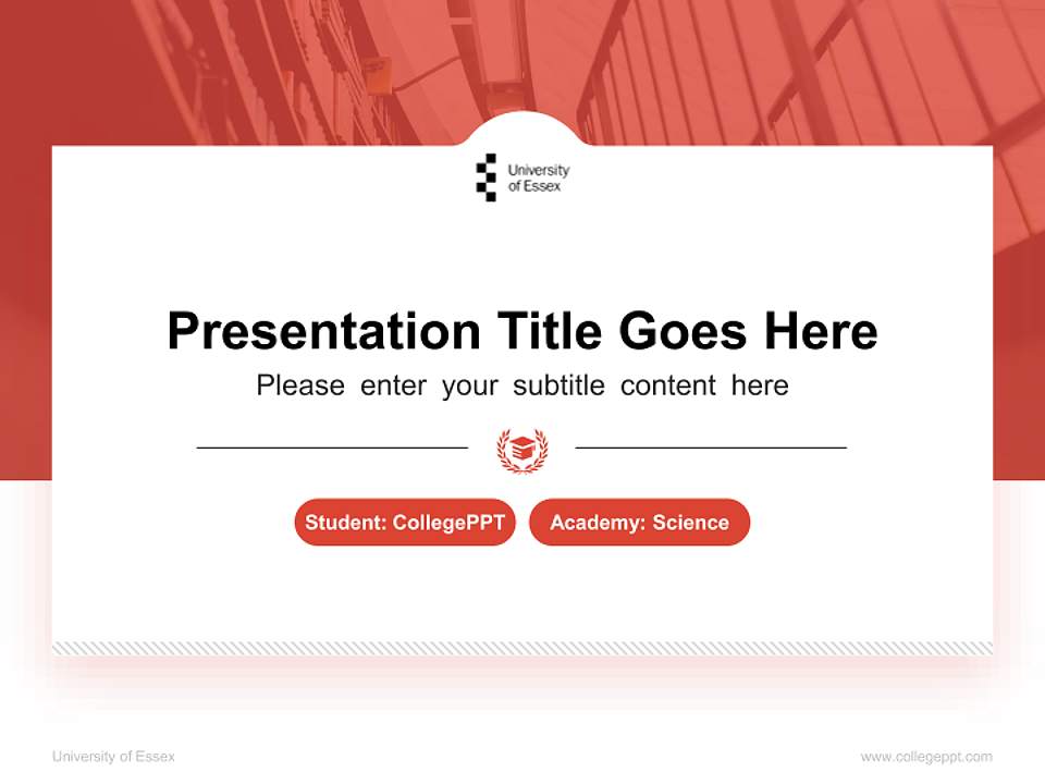 University of Essex National Scholarship Defense PPT Template4:3 ratio PPT effect preview image4
