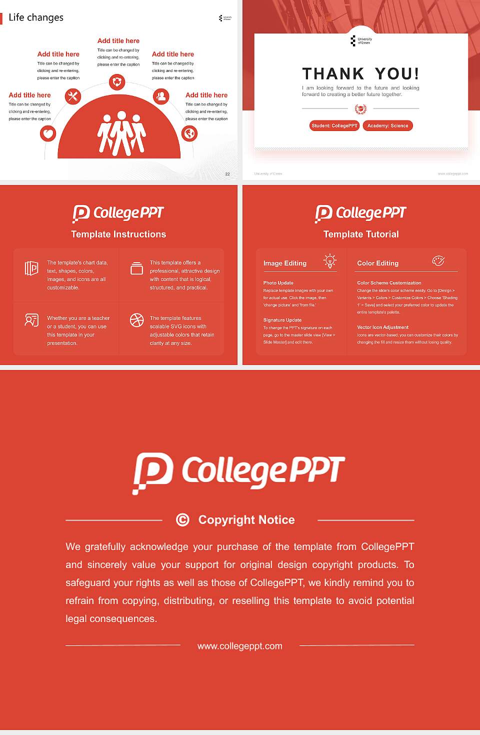 University of Essex National Scholarship Defense PPT Template4:3 ratio PPT effect preview image4