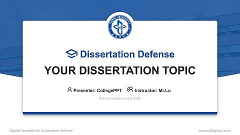 Kosin University Graduation Thesis Defense PPT Template