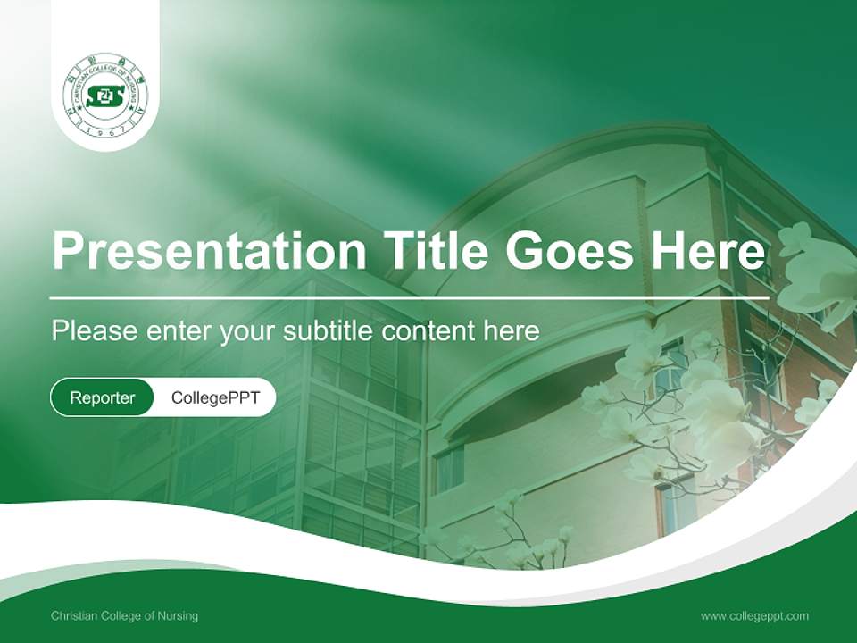 Christian College of Nursing Lecture Sharing and Networking Event PPT Template4:3 ratio PPT effect preview image4