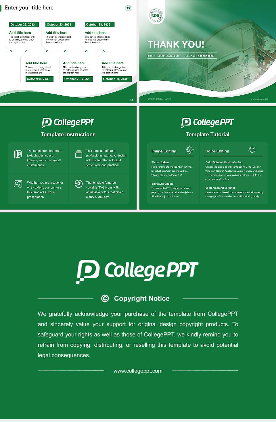 Christian College of Nursing Lecture Sharing and Networking Event PPT Template4:3 ratio PPT effect preview image4