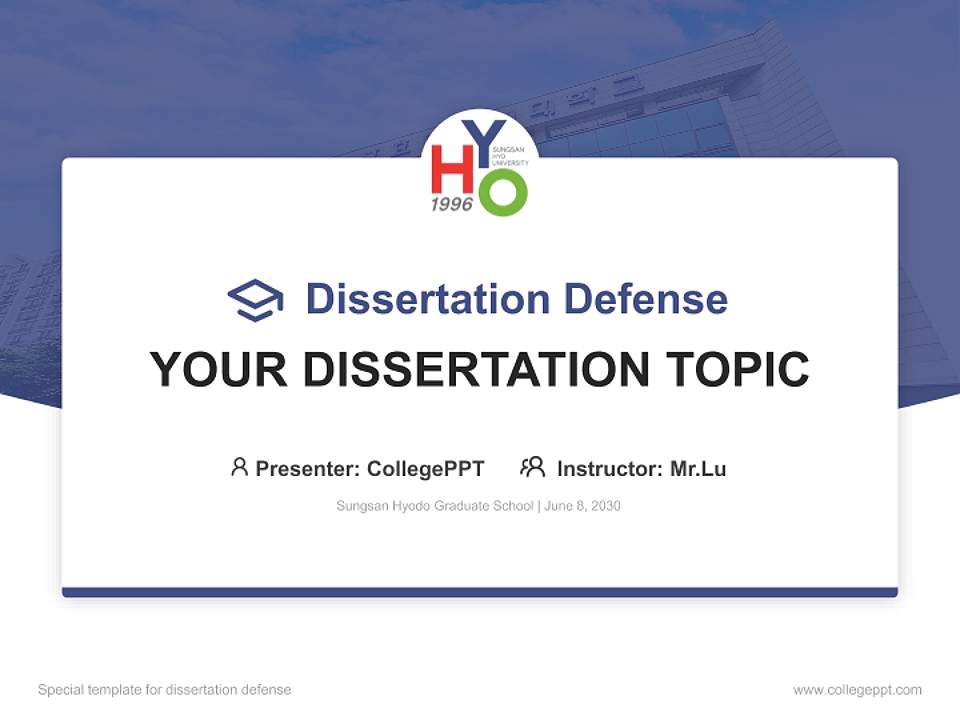 Sungsan Hyodo Graduate School Graduation Thesis Defense PPT Template4:3 ratio PPT effect preview image7