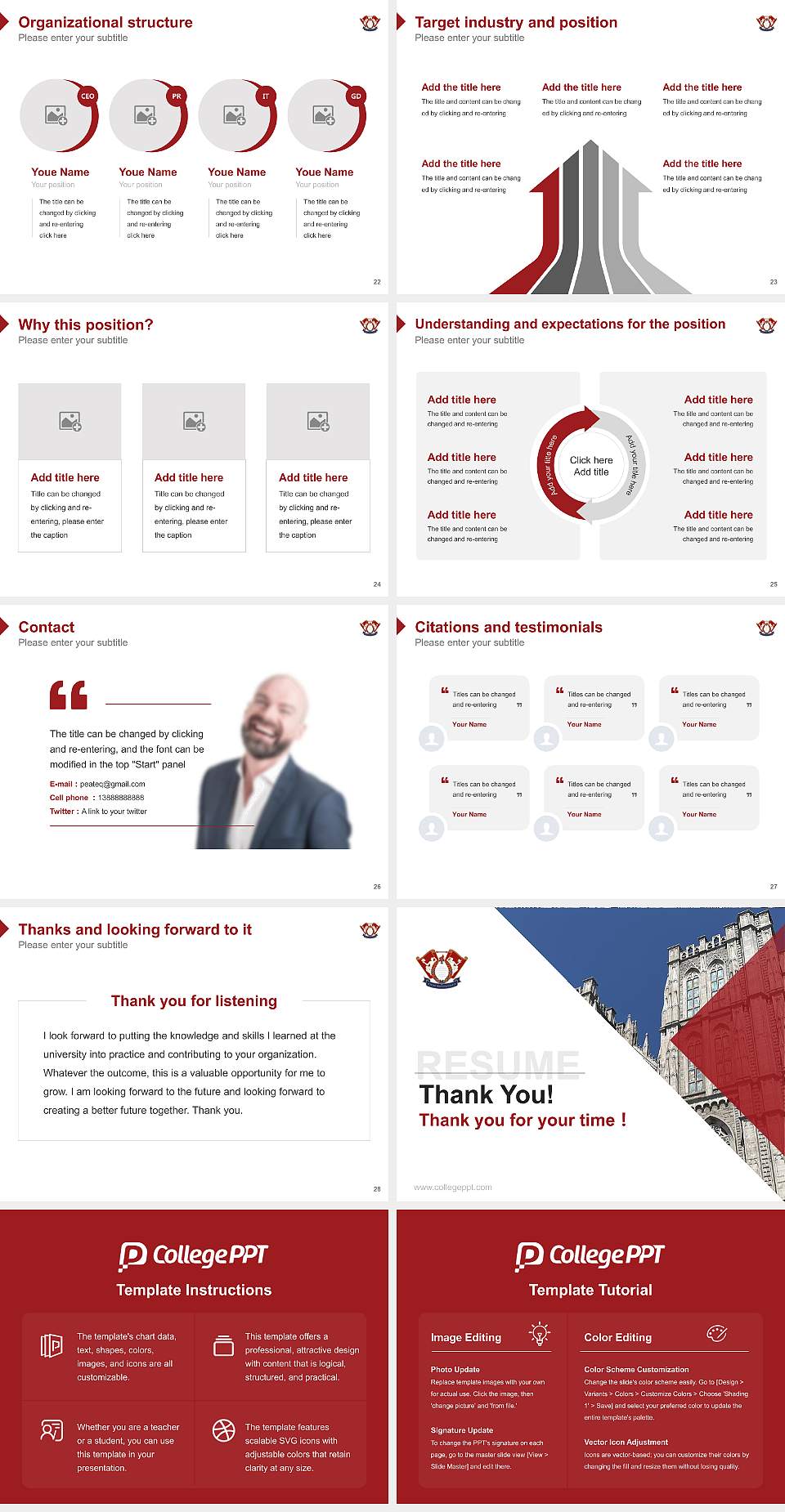 Kyung Hee Cyber University Resume PPT Template4:3 ratio PPT effect preview image4