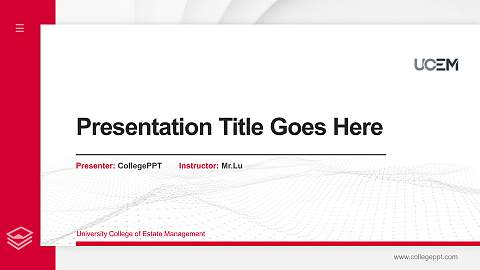 University College of Estate Management Thesis Proposal/Graduation Defense PPT Template
