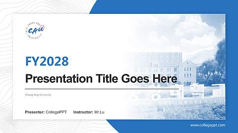 Chung-Ang University Academic Presentation/Research Findings Report PPT Template