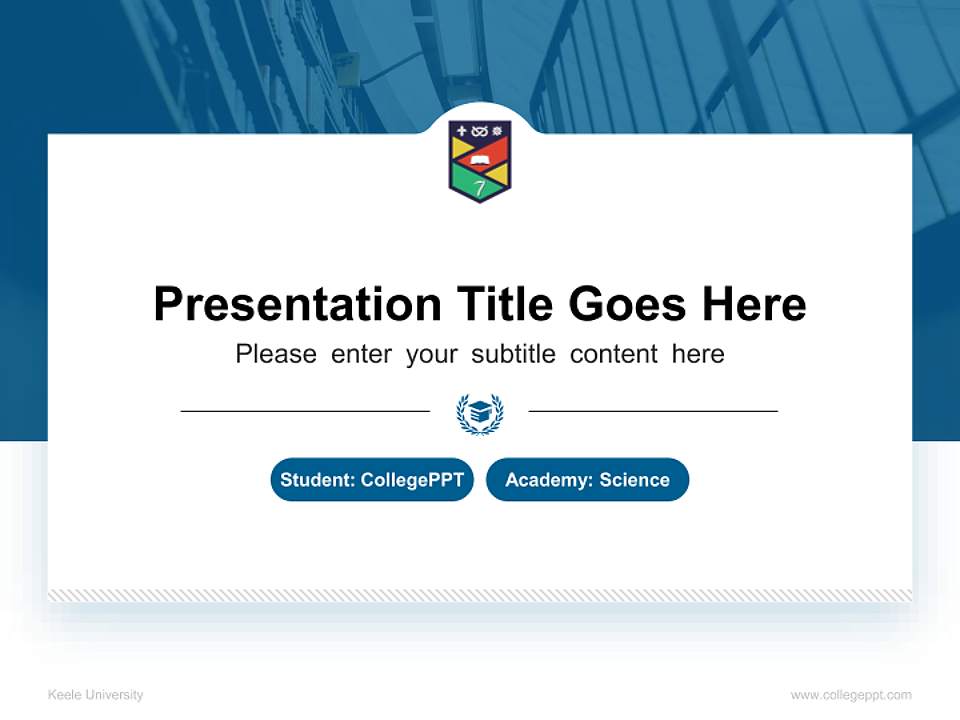 Keele University National Scholarship Defense PPT Template4:3 ratio PPT effect preview image4