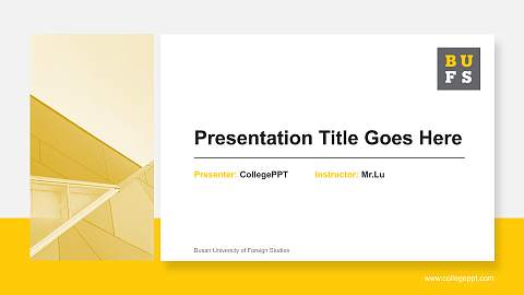 Busan University of Foreign Studies General Purpose PPT Template