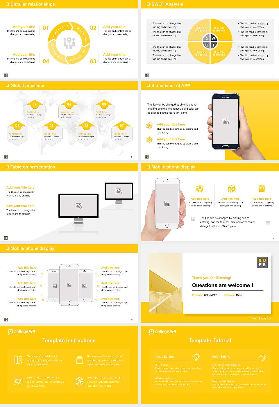 Busan University of Foreign Studies General Purpose PPT Template16:9 ratio PPT effect preview image5