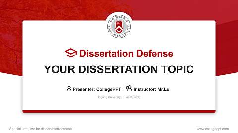 Sogang University Graduation Thesis Defense PPT Template