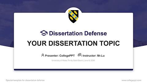 University of Wales Trinity Saint David Graduation Thesis Defense PPT Template