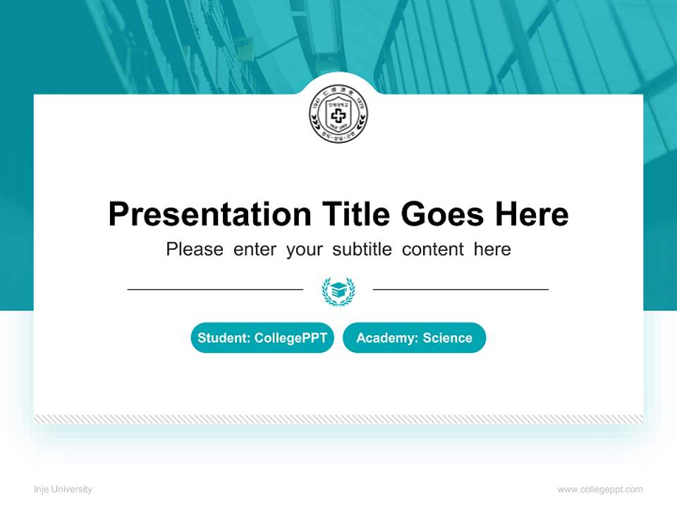 Inje University National Scholarship Defense PPT Template4:3 ratio PPT effect preview image4