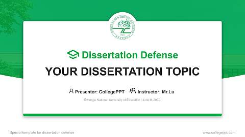 Gwangju National University of Education Graduation Thesis Defense PPT Template