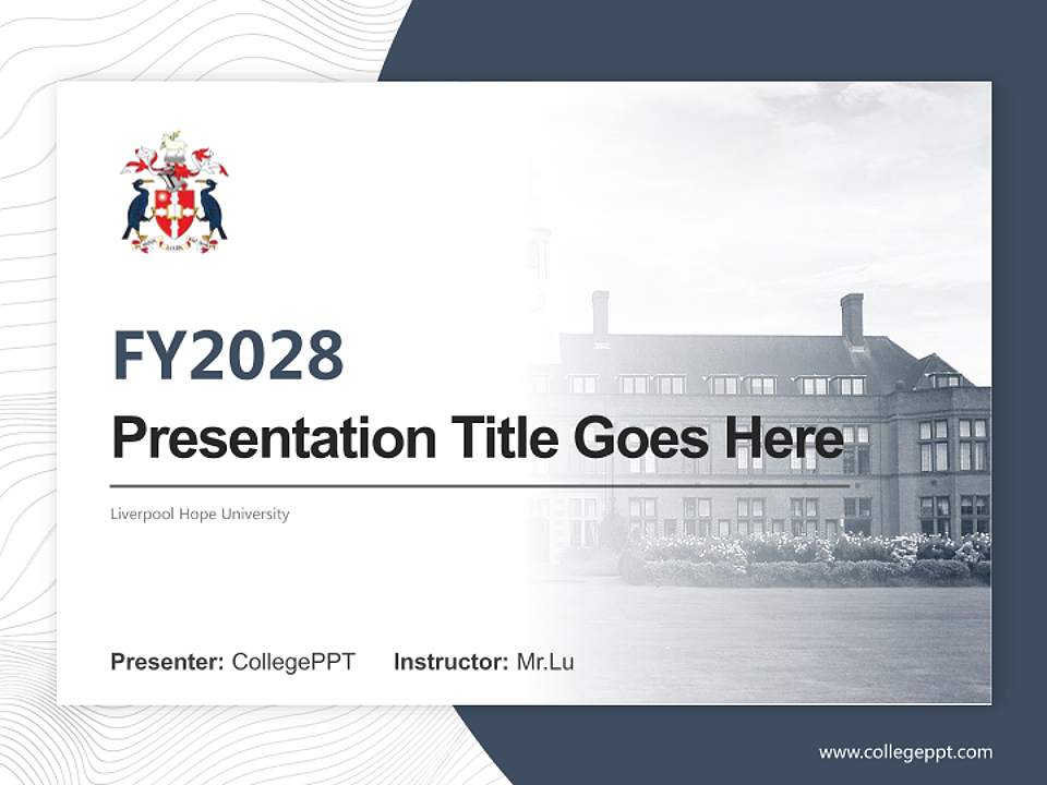 Liverpool Hope University Academic Presentation/Research Findings Report PPT Template4:3 ratio PPT effect preview image5