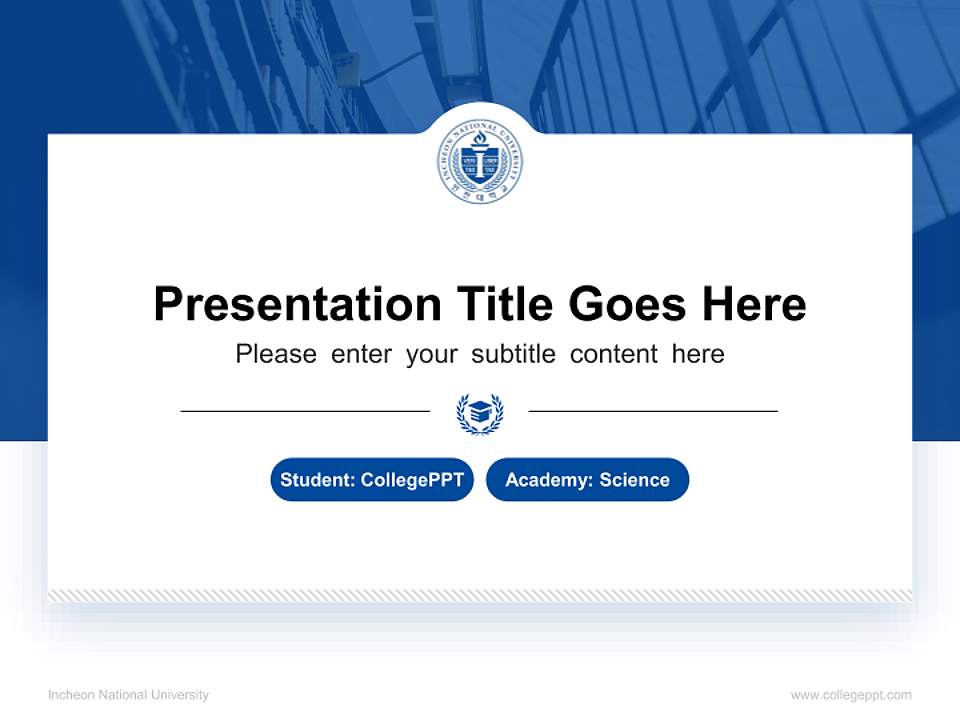 Incheon National University National Scholarship Defense PPT Template4:3 ratio PPT effect preview image4