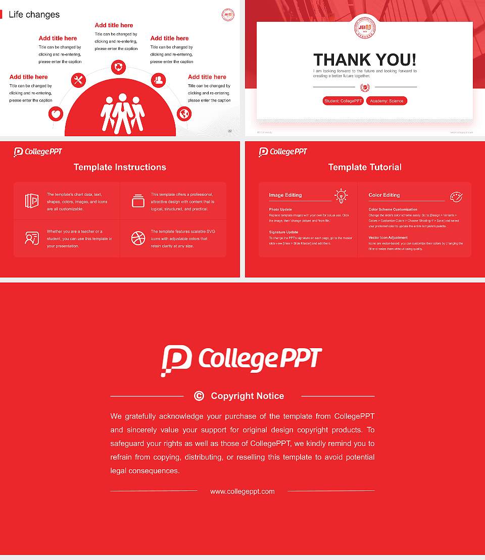 JEI University National Scholarship Defense PPT Template16:9 ratio PPT effect preview image4