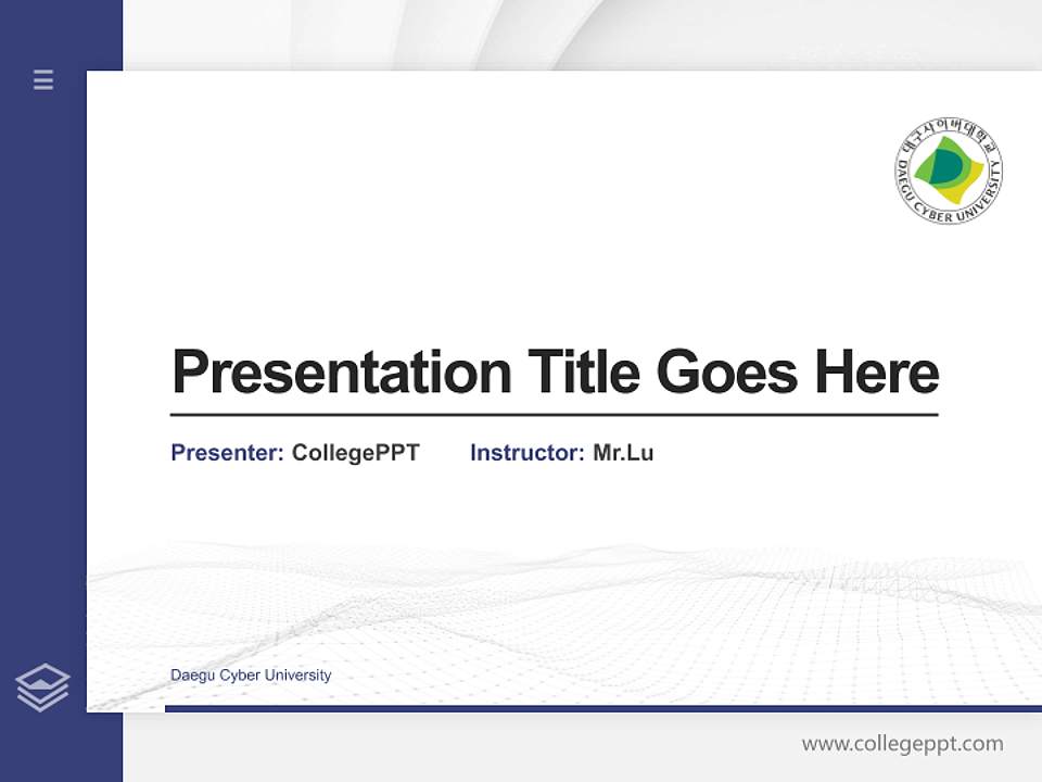 Daegu Cyber University Thesis Proposal/Graduation Defense PPT Template4:3 ratio PPT effect preview image5