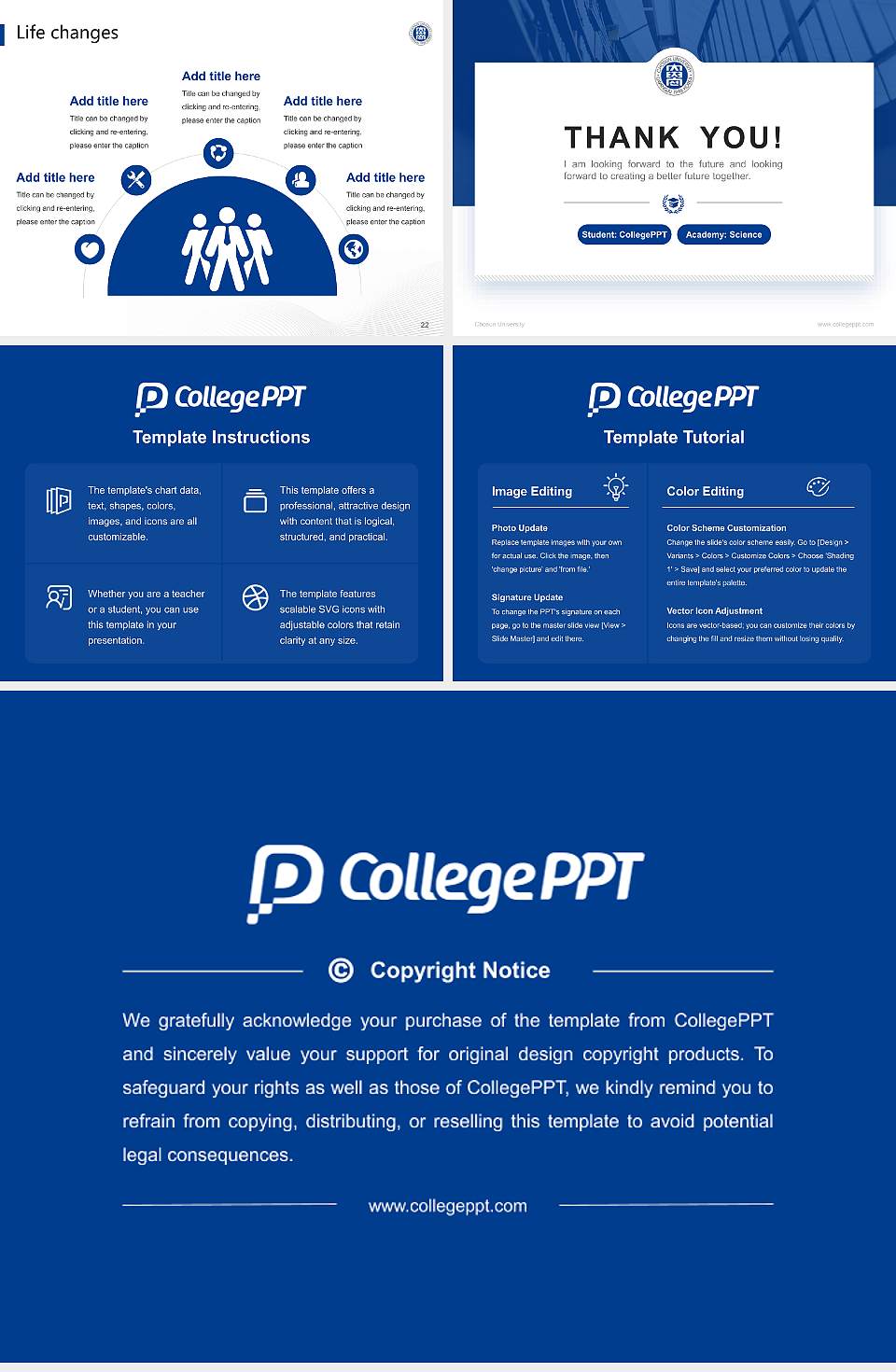 Chosun University National Scholarship Defense PPT Template4:3 ratio PPT effect preview image4