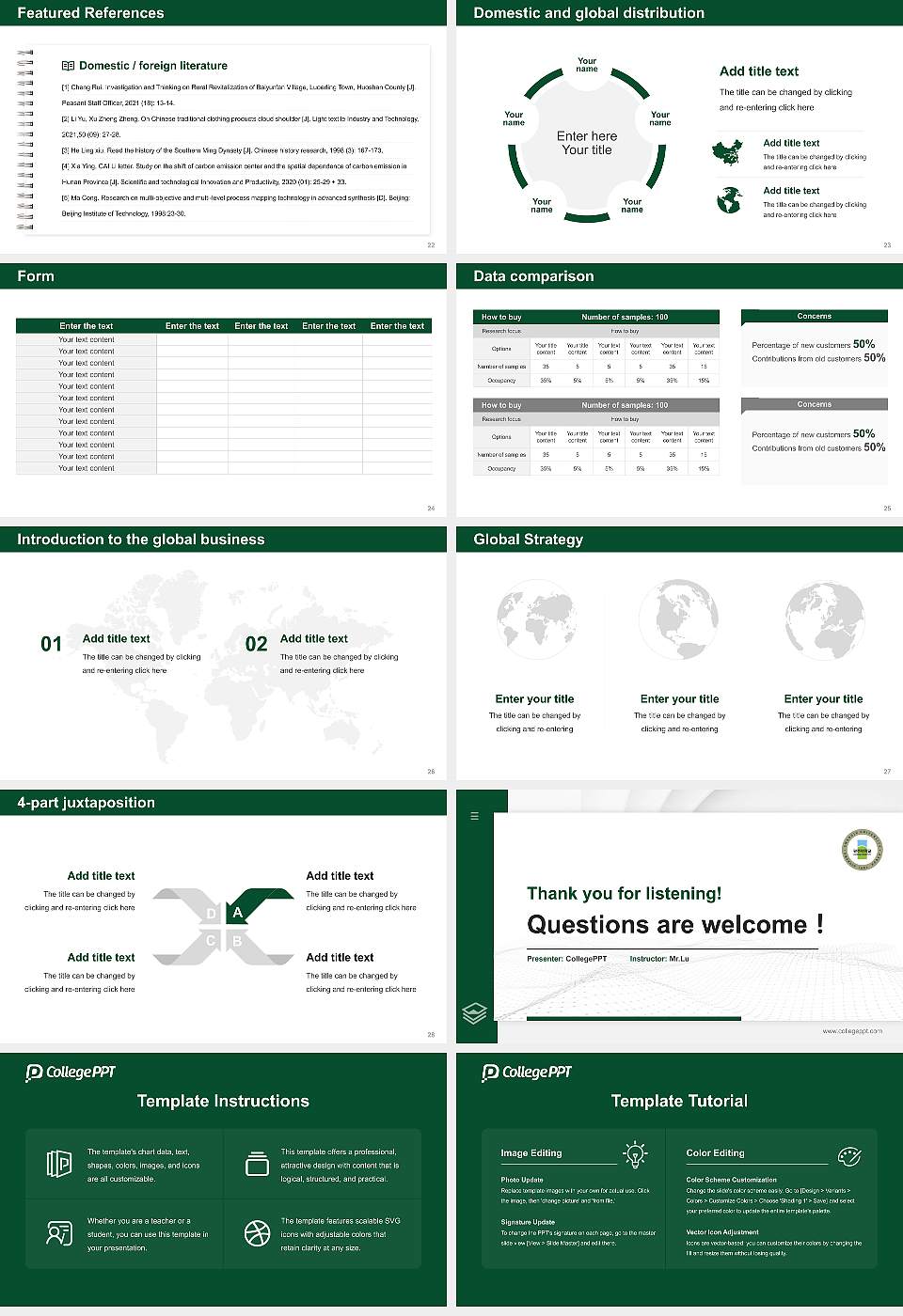 Gwangju University Thesis Proposal/Graduation Defense PPT Template16:9 ratio PPT effect preview image4