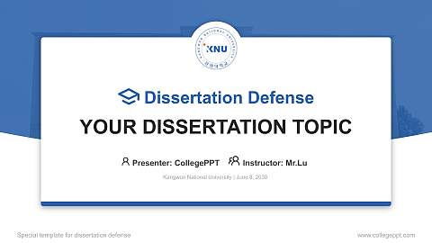 Kangwon National University Graduation Thesis Defense PPT Template