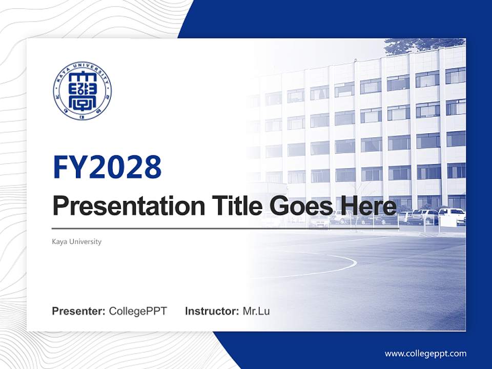 Kaya University Academic Presentation/Research Findings Report PPT Template4:3 ratio PPT effect preview image5