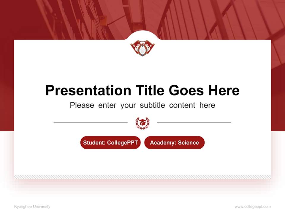 Kyunghee University National Scholarship Defense PPT Template4:3 ratio PPT effect preview image4