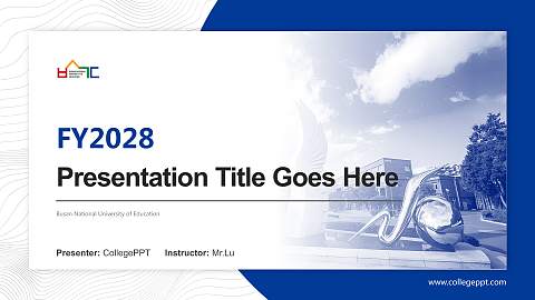 Busan National University of Education Academic Presentation/Research Findings Report PPT Template