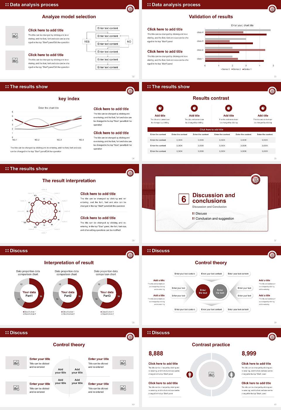 Kwangwoon University Graduation Thesis Defense PPT Template16:9 ratio PPT effect preview image5
