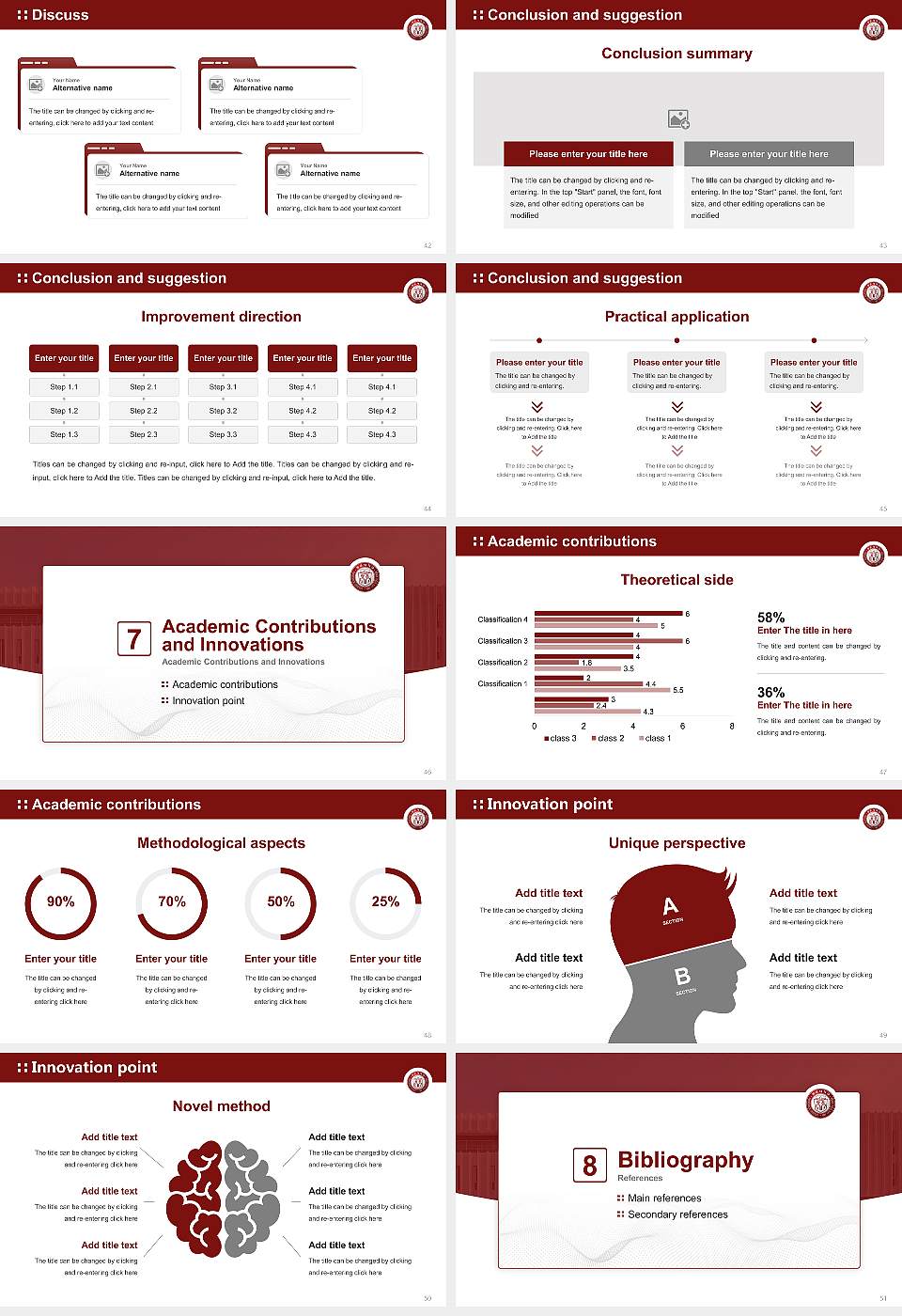 Kwangwoon University Graduation Thesis Defense PPT Template16:9 ratio PPT effect preview image6