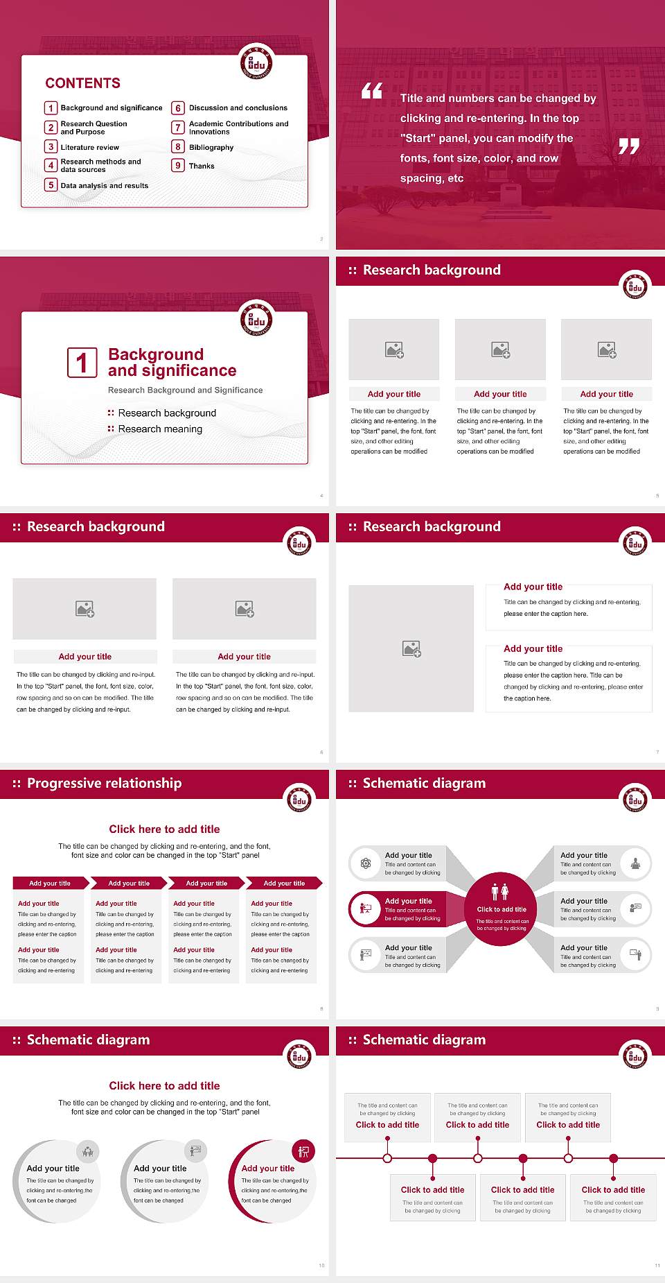 Induk University Graduation Thesis Defense PPT Template4:3 ratio PPT effect preview image2