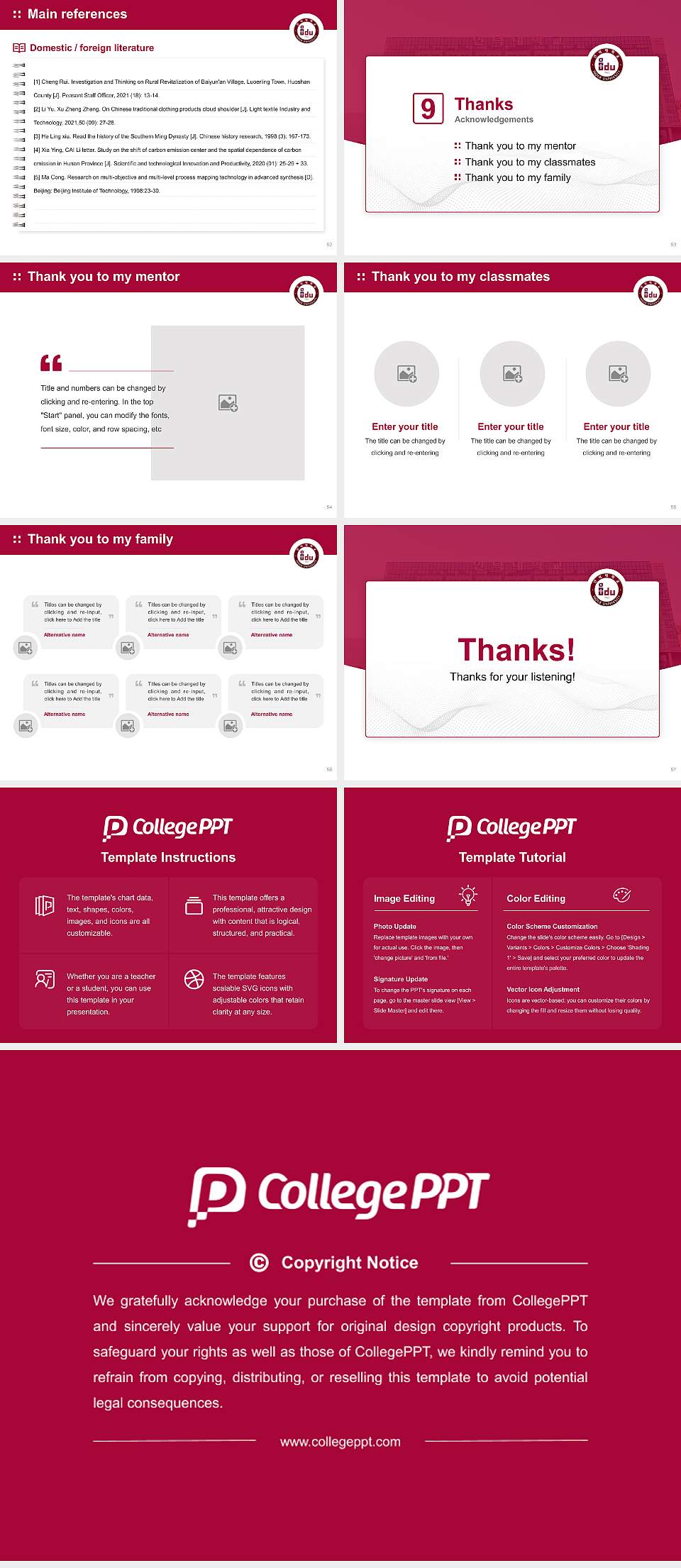 Induk University Graduation Thesis Defense PPT Template4:3 ratio PPT effect preview image7