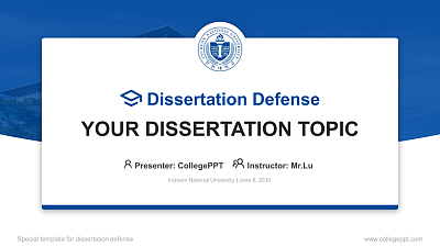 Incheon National University Graduation Thesis Defense PPT Template