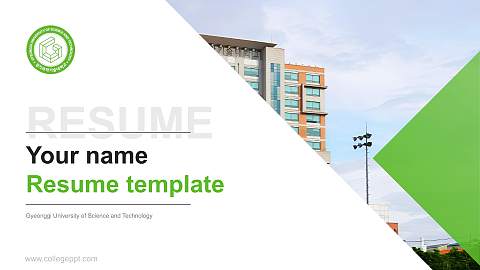 Gyeonggi University of Science and Technology Resume PPT Template